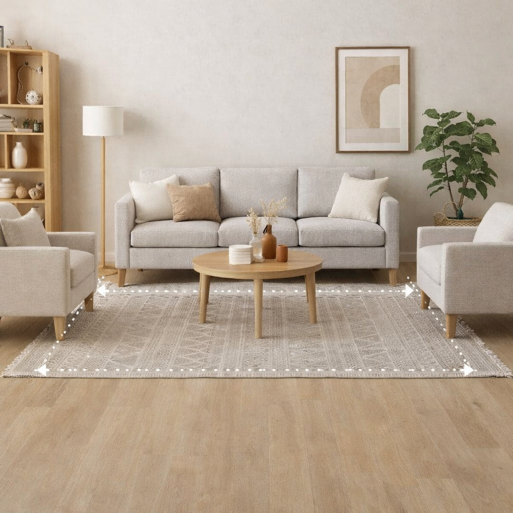 Cómo elegir el tamaño de alfombra perfecto para tu salón (y el error que casi todos cometen) 🛋️📏